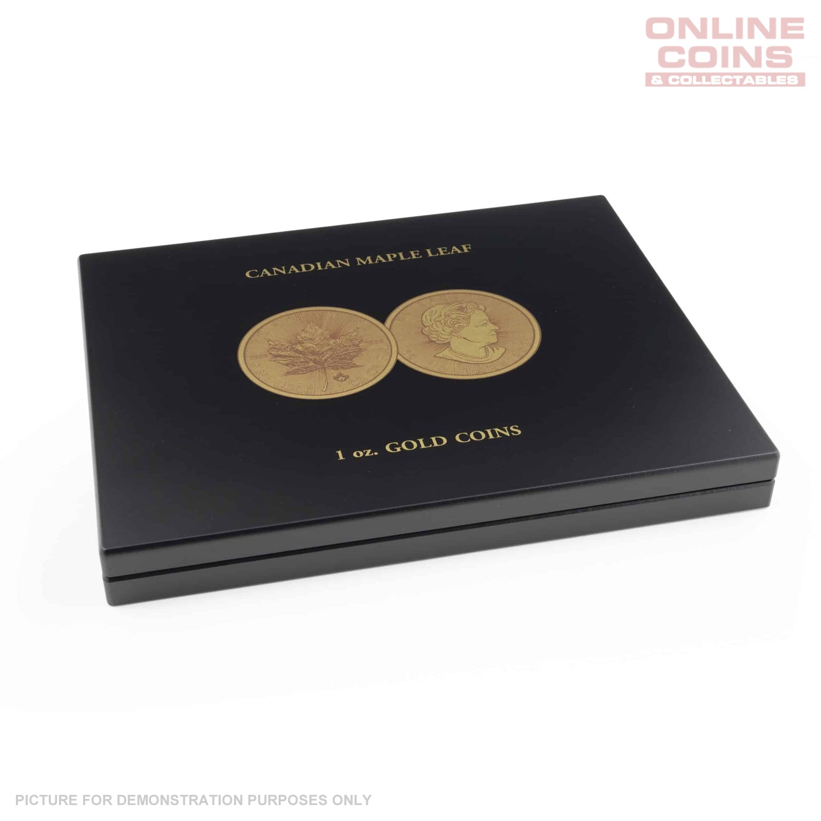 Presentation case for 30 Maple Leaf gold coins in capsules